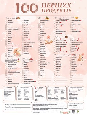 Планер 100 перших продуктів(магнітний) маркер у ПОДАРУНОК Лисичка 986955869524 фото