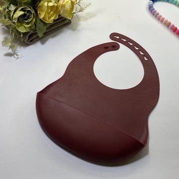 Нагрудник Однотонний круглий Merlot ЛІКВІДАЦІЯ 148059256251 фото