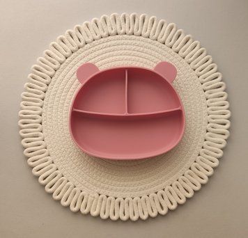 Секційна дитяча тарілка Ведмедик Blush copy_639609923561 фото