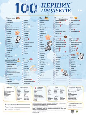 Планер 100 перших продуктів(магнітний) маркер у ПОДАРУНОК Блакитний 958269268295 фото